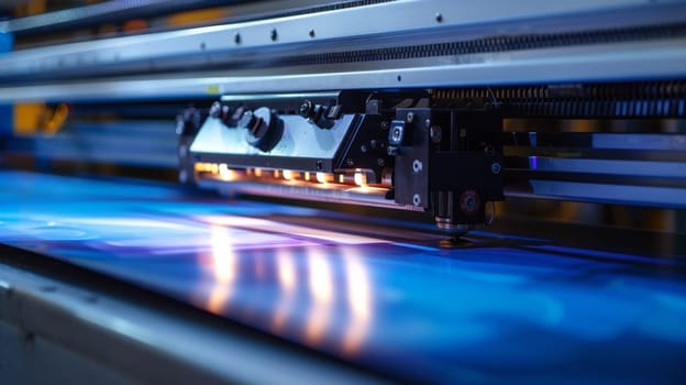 A machine that is printing something on a table