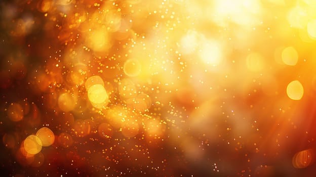 A close up of a yellow and orange bokeh background with some stars