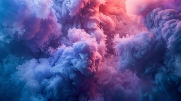 A close up of a cloud that is filled with colored liquid