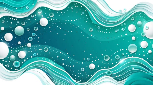 A green and blue background with bubbles on it
