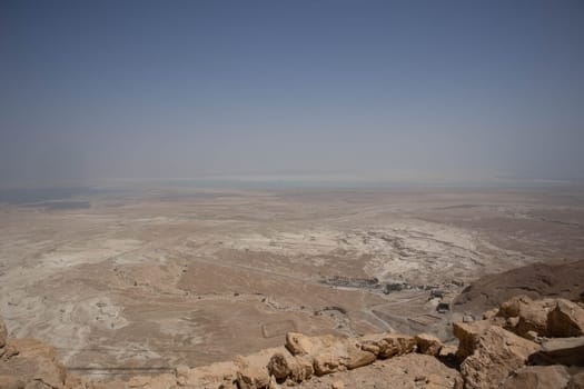 Masada view from the top of the fortress. High quality photo