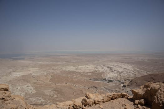 Masada view from the top of the fortress. High quality photo