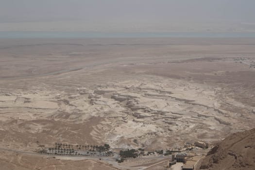 Masada view from the top of the fortress. High quality photo