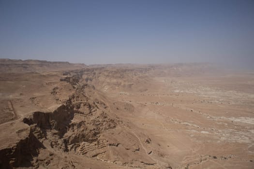 Masada view from the top of the fortress. High quality photo