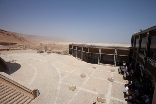 Masada view from the top of the fortress. High quality photo