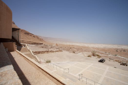 Masada view from the top of the fortress. High quality photo