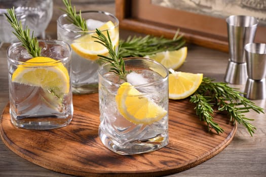 This is a great refreshing organic gin and tonic cocktail with a squeeze of lemon and rosemary. Perfect for vegetarians.