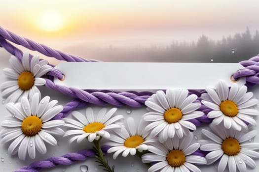 beautiful abstract background with bright flowers. AI generated image.