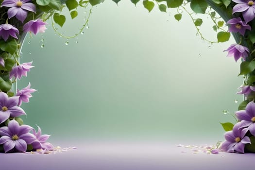 Beautiful abstract background of clematis flowers .
