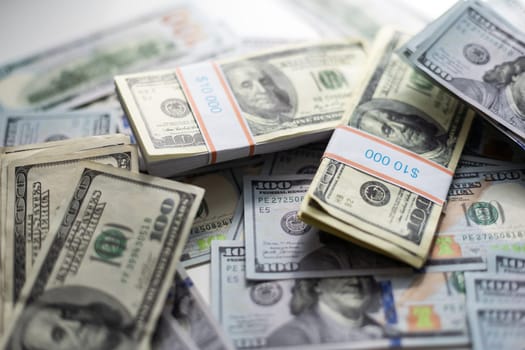 background from banknotes of dollars. High quality photo