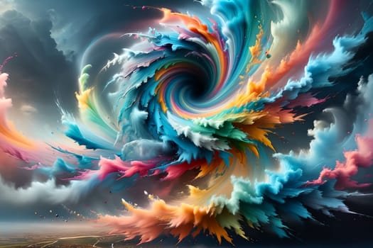 multi-colored tornado, background made of multi-colored tornado in pastel colors .