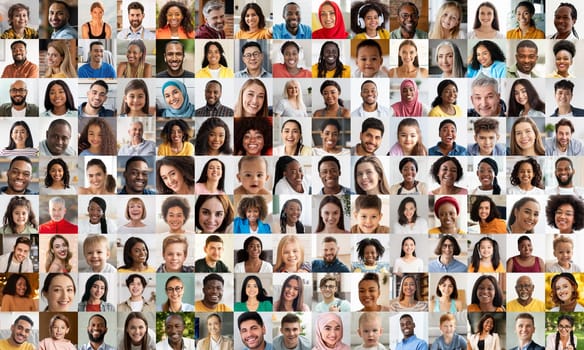 This portrait collage illustrates the beauty of diversity, featuring a tapestry of people from various backgrounds, creating a visual narrative of diversity