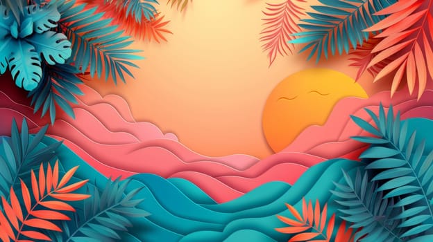 Summer colorful background. The concept of summer holidays.