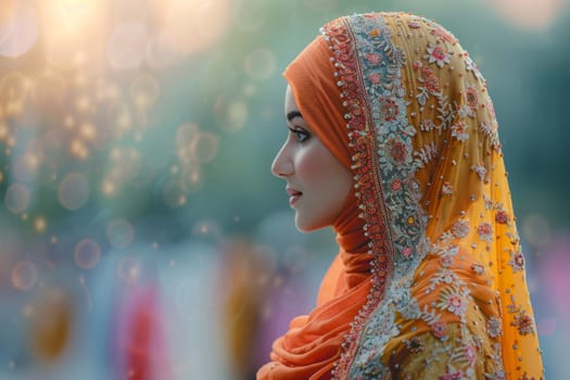 A young Muslim woman on the Eid al-Adha holiday.