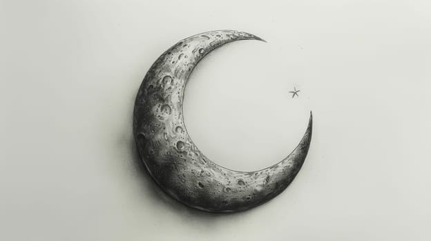 The symbol of the holy holiday of Eid al-Adha. A crescent moon and a star. The halal symbol.