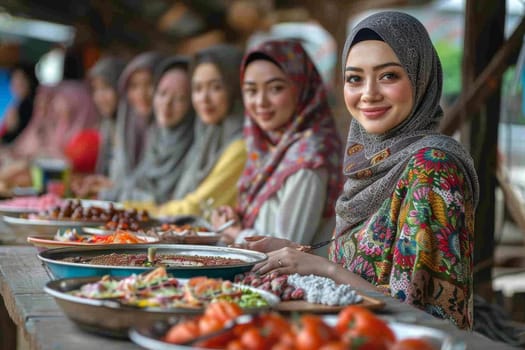 Young Muslim women on Eid al-Adha holiday.