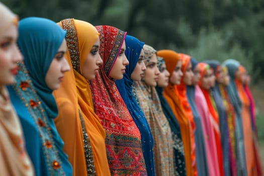 Young Muslim women on Eid al-Adha holiday.