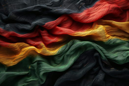 Background in African colors, yellow, green, red and black . Background symbolizing the abolition of slavery in the USA.