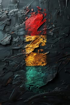 Background in African colors, yellow, green, red and black . Background symbolizing the abolition of slavery in the USA.