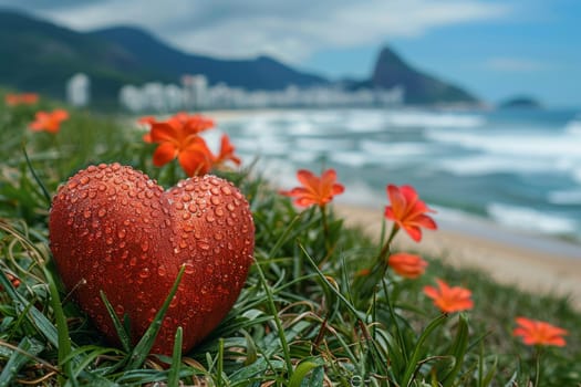 Feliz Dia Dos Namorados - Happy Valentine's Day in Brazilian Portuguese. Red loving hearts dedicated to the holiday in Brazil on June 12th.