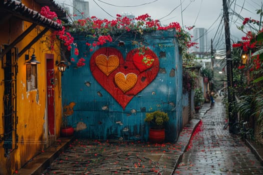 Feliz Dia Dos Namorados - Happy Valentine's Day in Brazilian Portuguese. Red loving hearts dedicated to the holiday in Brazil on June 12th.