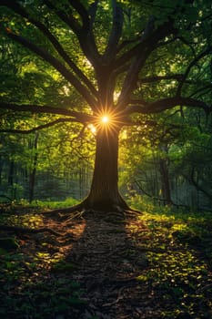 Environment. A natural landscape with green trees. World Environment Day.