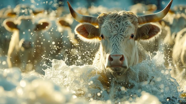 Portrait of a cow. World Milk Day.