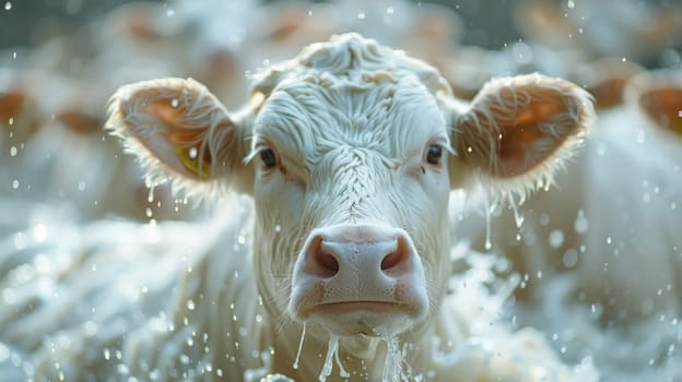 Portrait of a cow. World Milk Day.