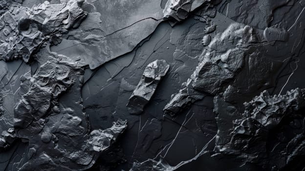 A close up of a black and white picture with some rocks
