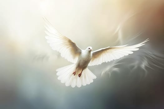 a white dove symbolizes love and peace .generative ai.