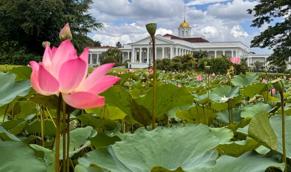 Bogor, West Java, Indonesia, 21 April 2024, Bogor presidential palace, also known as the Istana Bogor, is a historic palace located in the city of Bogor, West Java, Indonesia. The palace was built in the 18th century and served as the residence of the Dutch