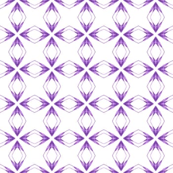 Hand drawn tropical seamless border. Purple glamorous boho chic summer design. Tropical seamless pattern. Textile ready emotional print, swimwear fabric, wallpaper, wrapping.