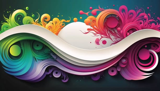 Banner: abstract colorful wave background. Vector illustration. Eps 10 file.