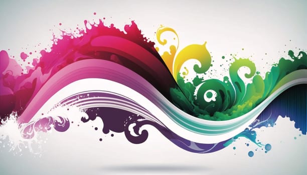 Banner: abstract colorful wave background, vector illustration eps10 file.