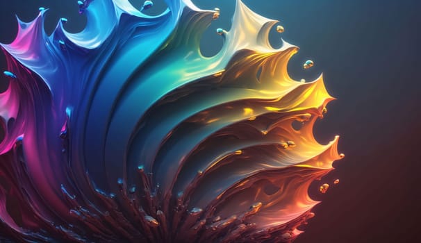 Banner: 3D rendering of abstract fractal background for creative art,design and entertainment