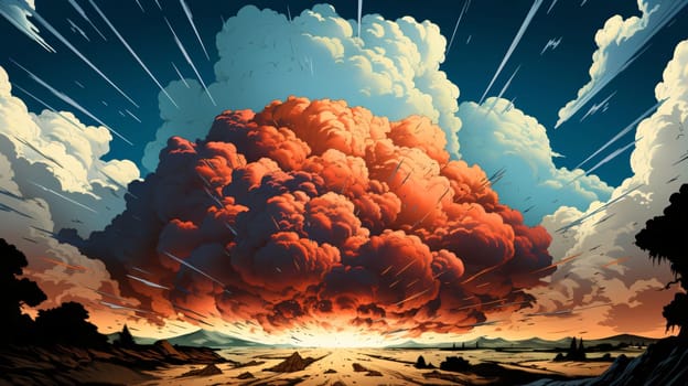 Banner: Image of a big explosion in the sky. Conceptual image.