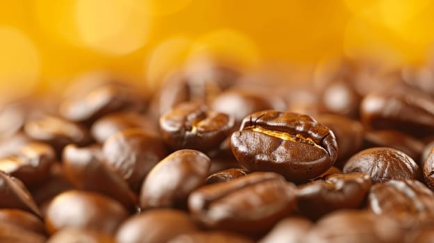 A close up of a pile of coffee beans on top of each other