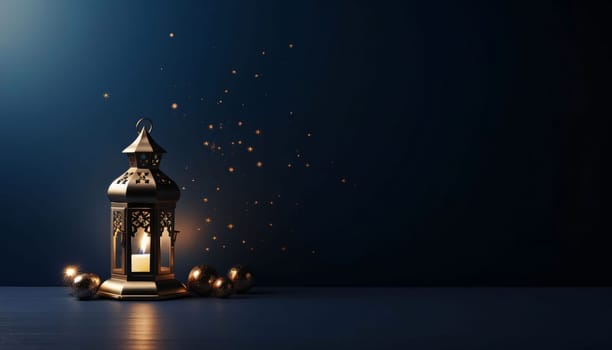 Banner: Ramadan Kareem background. 3d rendering, 3d illustration.