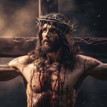 Feasts of the Lord's Resurrection: Jesus Christ with blood on his body and crown of thorns.