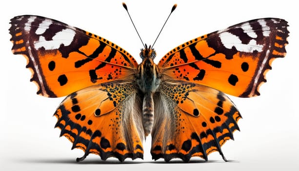 butterfly on a white background. Generative AI,