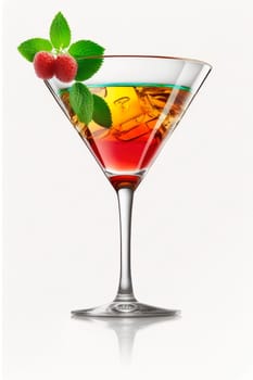 Cocktail isolate on white background. Generative AI,