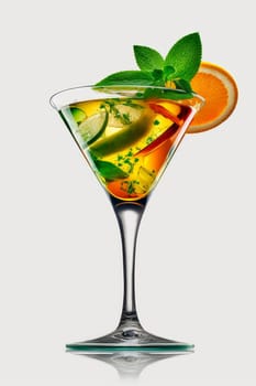 Cocktail isolate on white background. Generative AI,