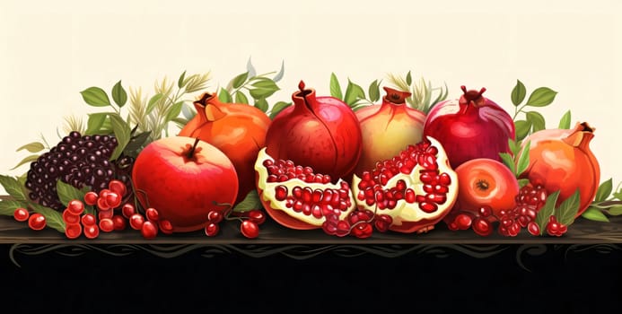 Banner: Rosh hashanah (jewish New Year holiday) background.