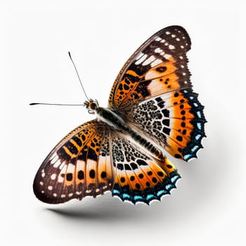 butterfly on a white background. Generative AI,