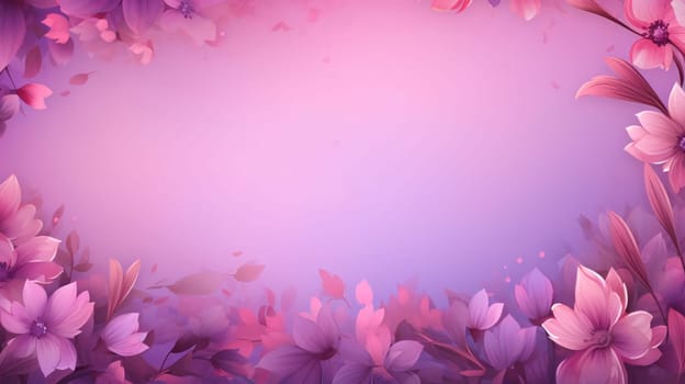 Banner: Floral background with flowers. Pastel colors. Vector illustration.