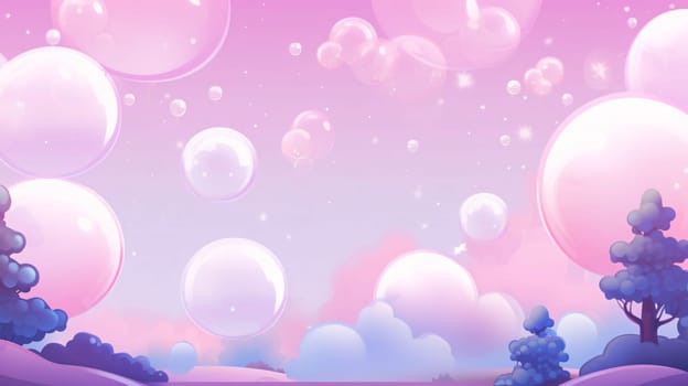 Banner: Abstract background with bubbles in the sky. Vector illustration. Eps 10