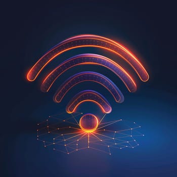 Communication wi-fi and 5g connection 3d elements. 3d Background. High quality illustration