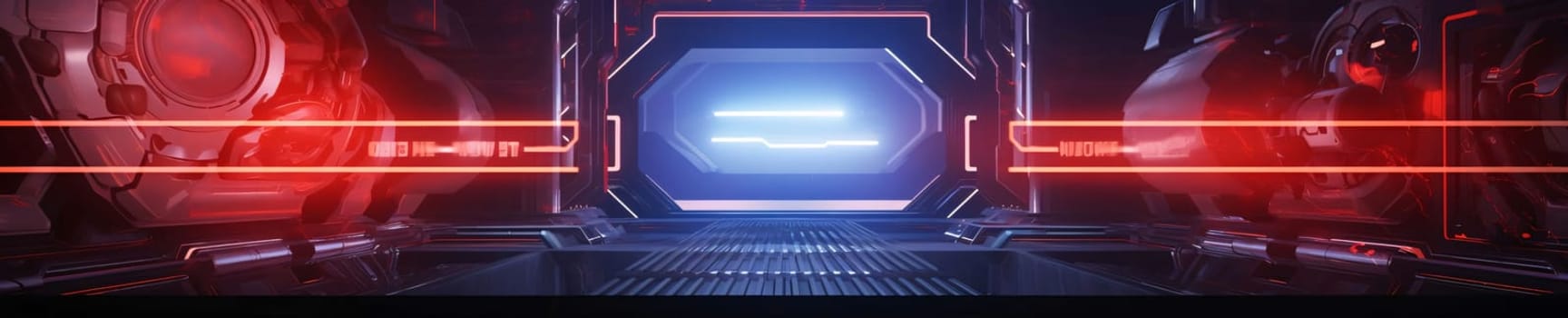 Banner: 3D rendering of futuristic background with glowing lines and HUD elements.