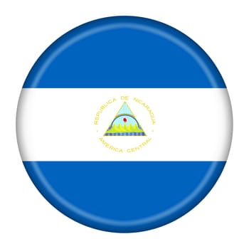A Nicaragua flag button 3d illustration with clipping path