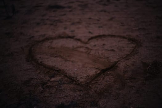 A heart in the sand. High quality photo